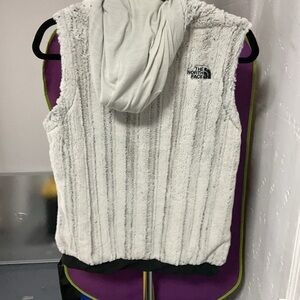 The North Face Light Gray Fleece Vest
